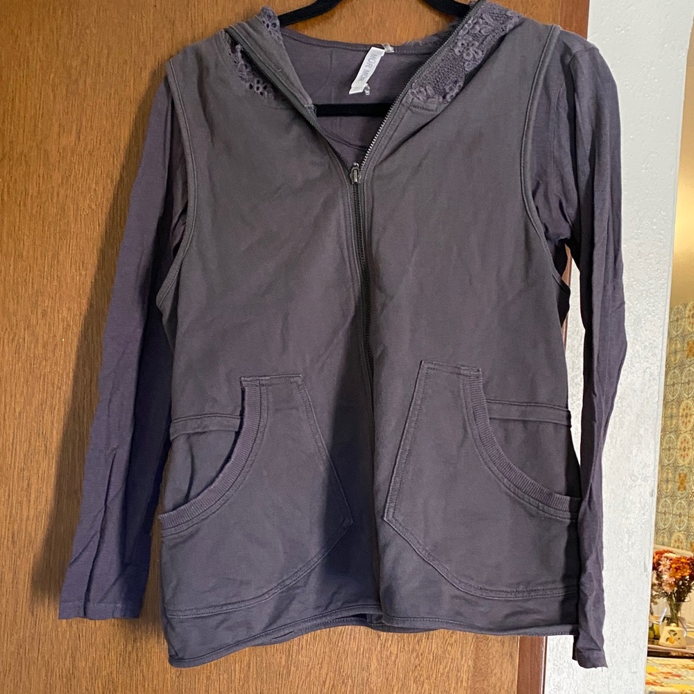 Mur Mur Women's Charcoal Zip-Up Hoodie